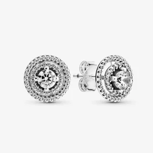 (afbeelding voor) PANDORA Sparkling Double Halo Stud Earrings - 299411C01