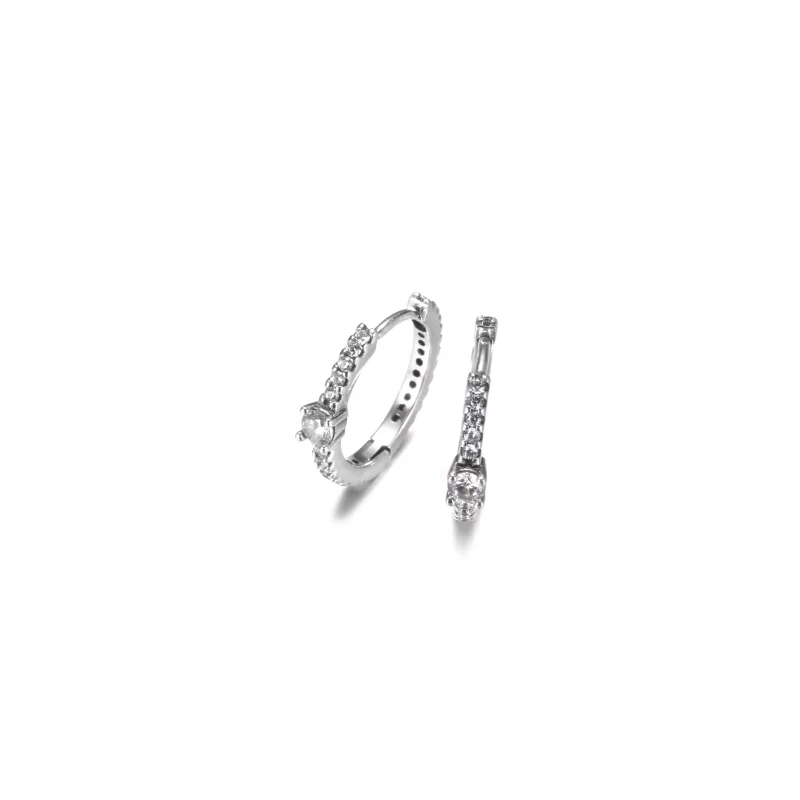 (afbeelding voor) PANDORA Sparkling Hoop Earrings - 299406C01 - Bekijken 2
