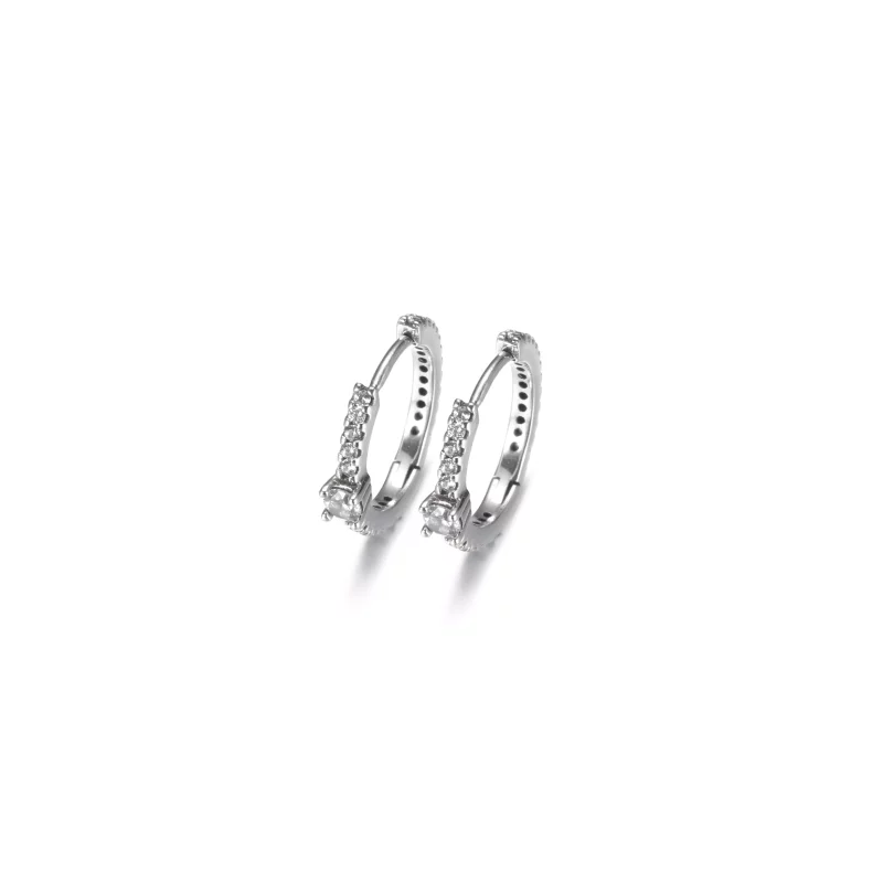 (afbeelding voor) PANDORA Sparkling Hoop Earrings - 299406C01 - Bekijken 3