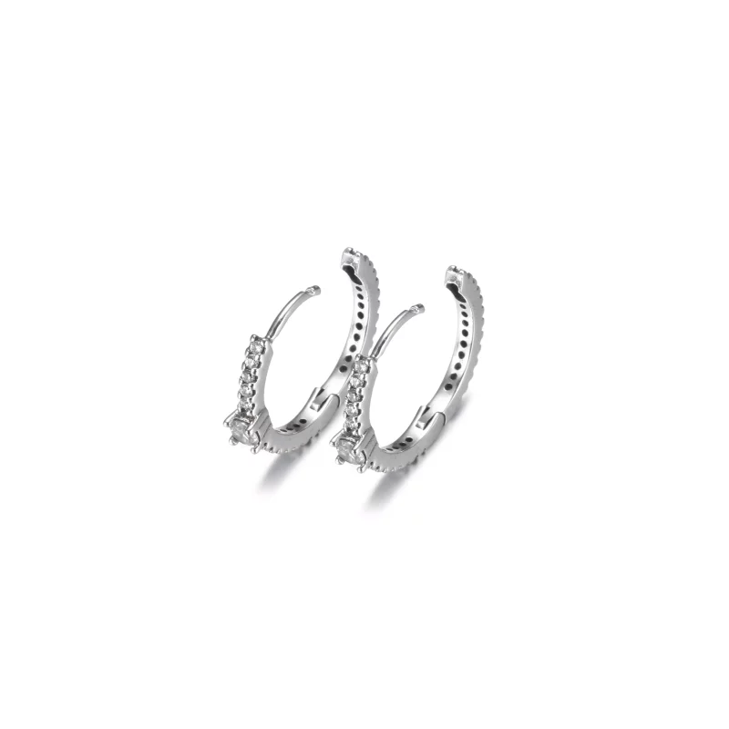 (afbeelding voor) PANDORA Sparkling Hoop Earrings - 299406C01 - Bekijken 4