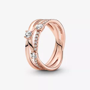 (afbeelding voor) PANDORA Sparkling Triple Band Ring - 189400C01