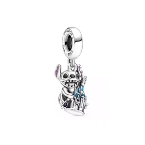 (afbeelding voor) PANDORA Stitch en Fantasyland Castle Figural Hangende Bedel - P400942464807