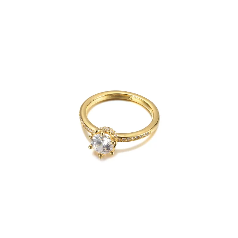 (afbeelding voor) PANDORA Transparante Sprankelende Kroon Solitaire Ring - 168289C01 - Bekijken 3
