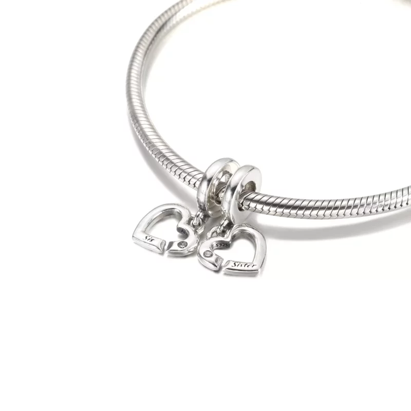 (afbeelding voor) PANDORA Verstrengelde Zussenharten Deelbare Hangende Bedel - 799538C01 - Bekijken 5