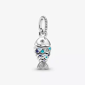 PANDORA Vis met Blauwe Schubben Hangende Bedel - 799428C01 (afbeelding voor) PANDORA Vis met Blauwe Schubben Hangende Bedel - 799428C01