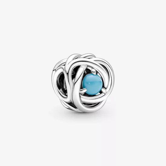 (afbeelding voor) PANDORA December Geboortesteen Turkooisblauwe Oneindige Cirkel Bedel - 790064C02