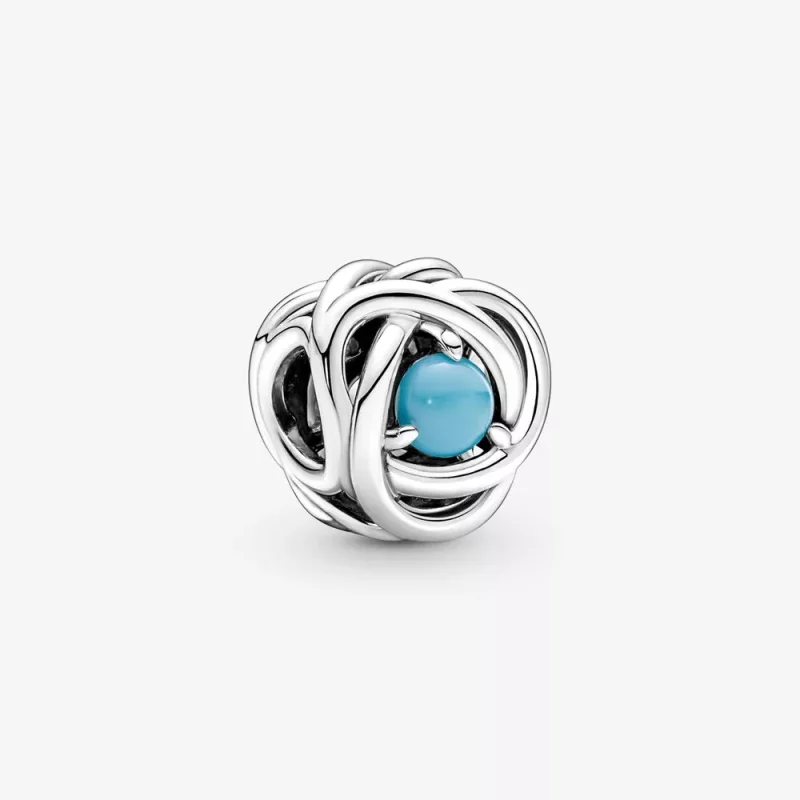 (afbeelding voor) PANDORA December Geboortesteen Turkooisblauwe Oneindige Cirkel Bedel - 790064C02
