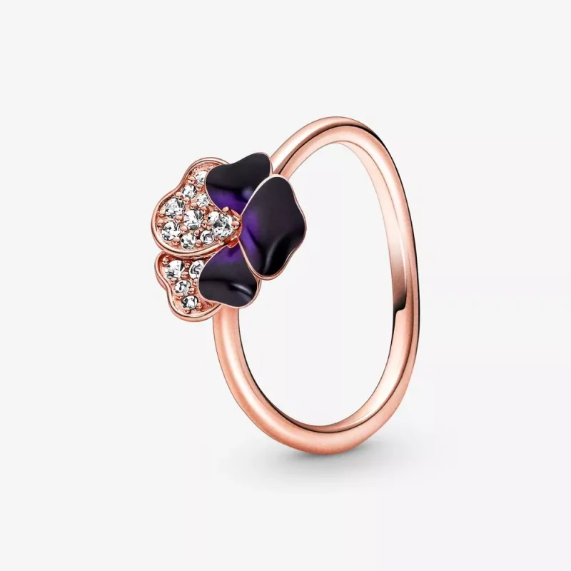 (afbeelding voor) PANDORA Dieppaars Viooltje Ring - 180764C01