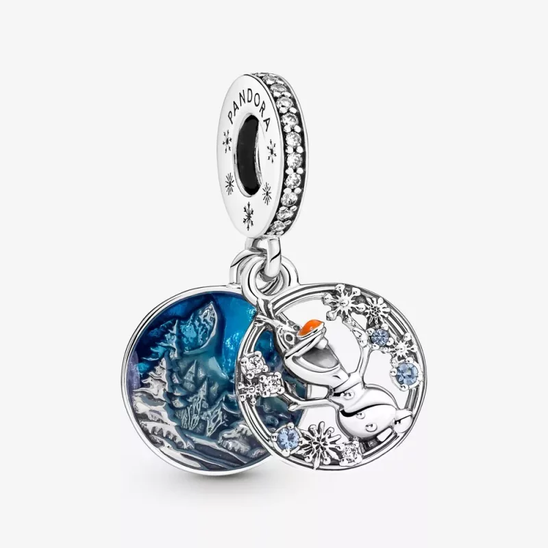 (afbeelding voor) PANDORA Disney Frozen Sneeuw Olaf Dubbele Hangende Bedel - 799638C01