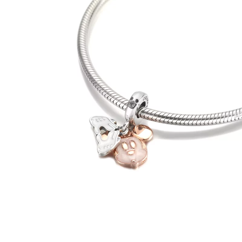 (afbeelding voor) PANDORA Disney Mickey Mouse Dubbele Hangende Bedel - 780112C01 - Bekijken 5