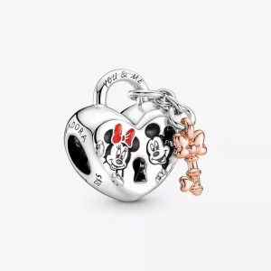 (afbeelding voor) PANDORA Disney Mickey Mouse & Minnie Mouse Hangslot Bedel - 780109C01