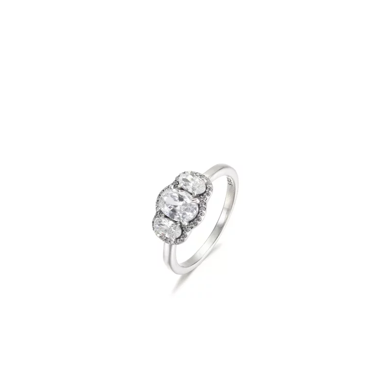 (afbeelding voor) PANDORA Drie Stenen Vintage Ring - 190049C01 - Bekijken 2