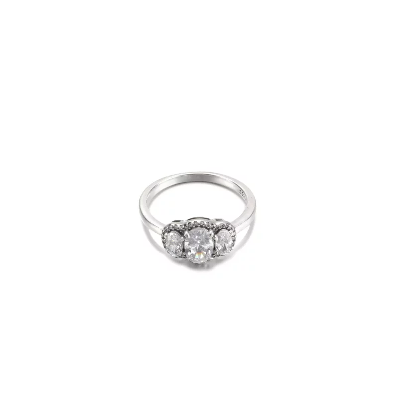 (afbeelding voor) PANDORA Drie Stenen Vintage Ring - 190049C01 - Bekijken 3