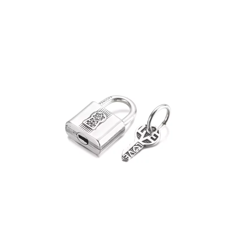 (afbeelding voor) PANDORA Hangslot en Sleutel Hangende Bedel - 790088C01 - Bekijken 2