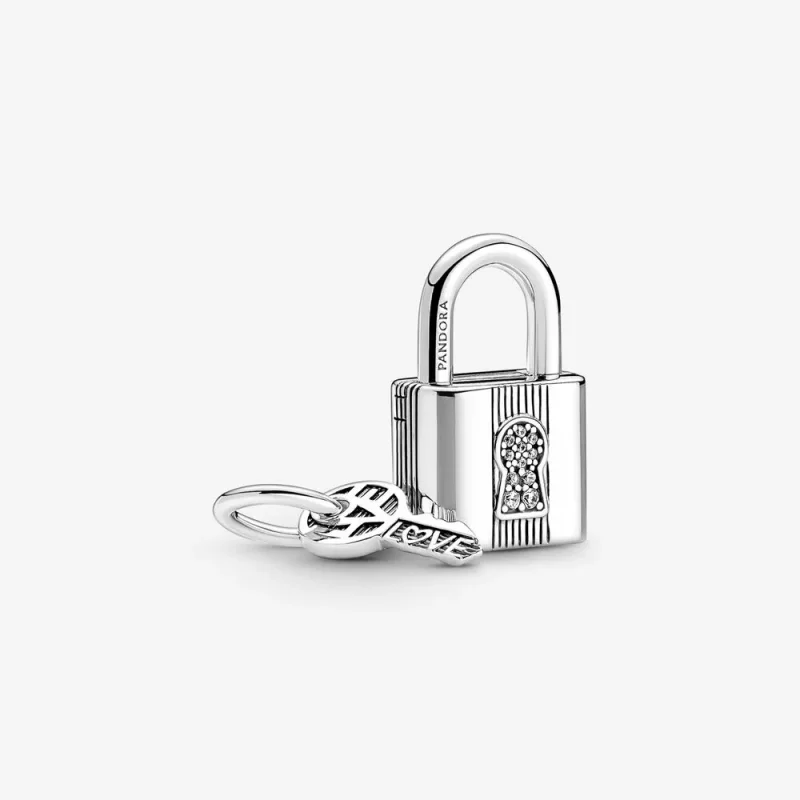 (afbeelding voor) PANDORA Hangslot en Sleutel Hangende Bedel - 790088C01