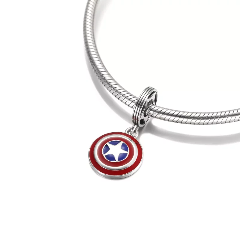 (afbeelding voor) PANDORA Marvel The Avengers Captain America Schild Hangende Bedel - 790780C01 - Bekijken 4