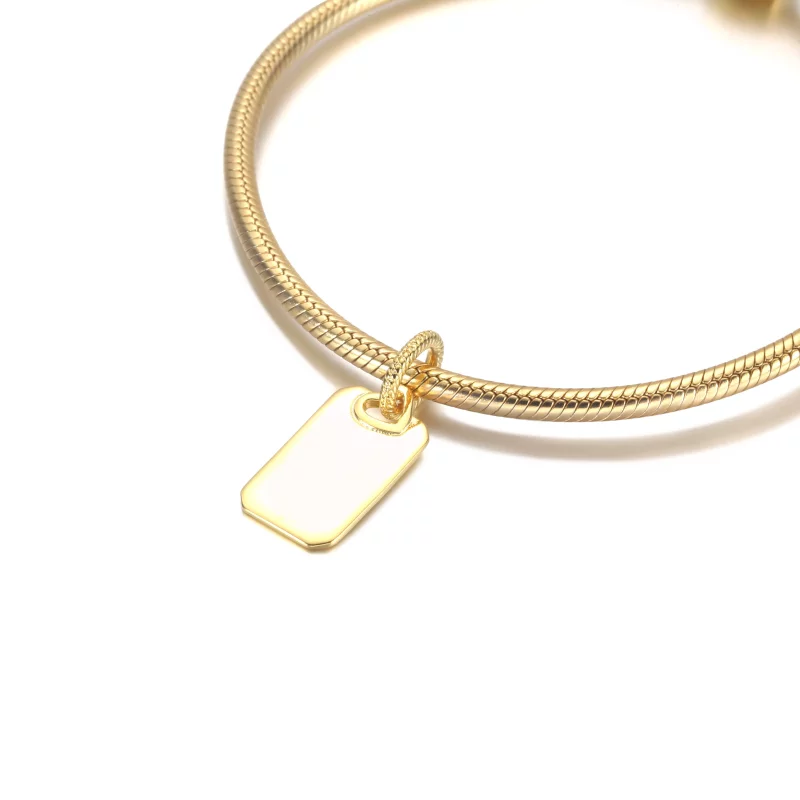 (afbeelding voor) PANDORA Rechthoekig Plaatje Hanger - 368611C00 - Bekijken 4