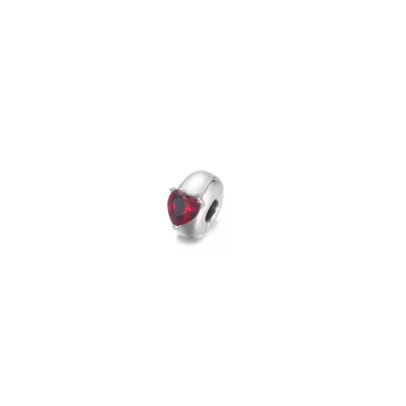 (afbeelding voor) PANDORA Rood Hart Solitaire Clip Bedel - 799203C01 - Bekijken 2