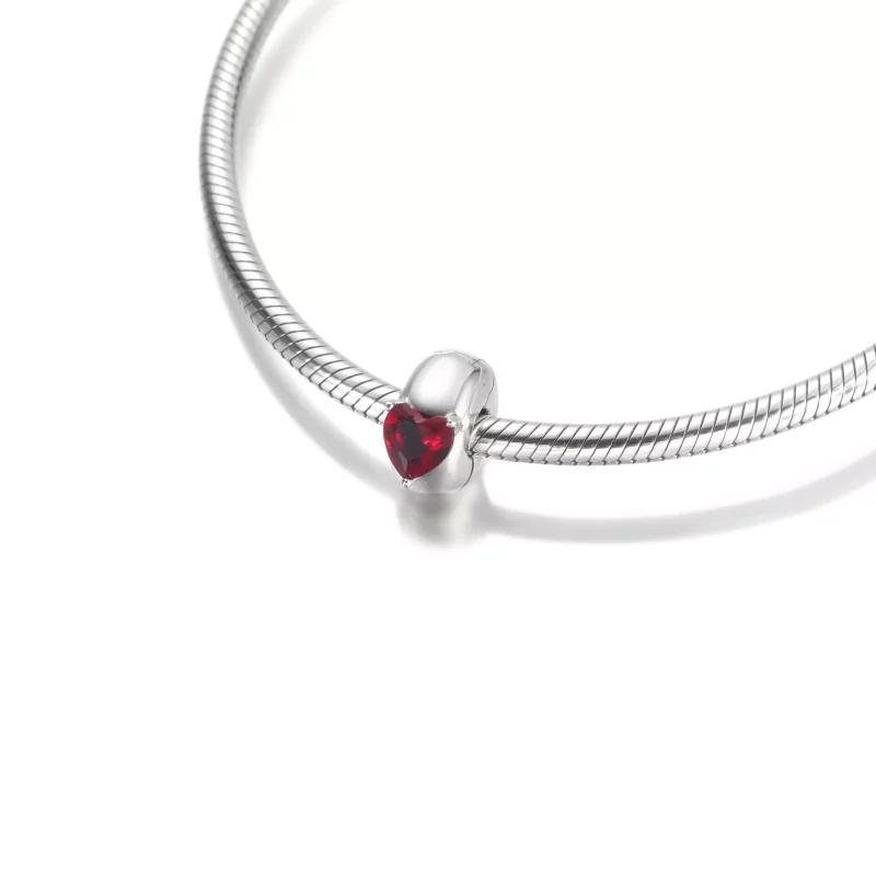 (afbeelding voor) PANDORA Rood Hart Solitaire Clip Bedel - 799203C01 - Bekijken 5