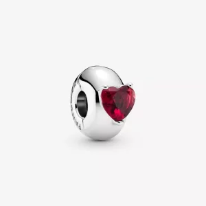 (afbeelding voor) PANDORA Rood Hart Solitaire Clip Bedel - 799203C01