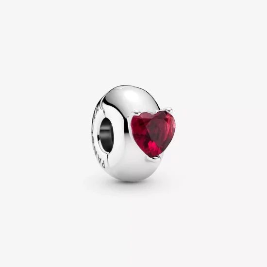 (afbeelding voor) PANDORA Rood Hart Solitaire Clip Bedel - 799203C01