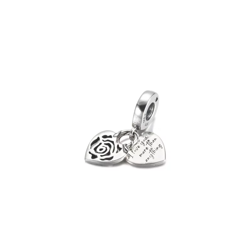 (afbeelding voor) PANDORA Roos Hart Hangslot Hangende Bedel - 790086C00 - Bekijken 2