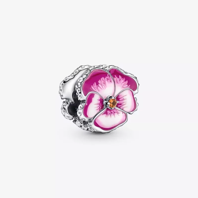 (afbeelding voor) PANDORA Roze Viooltje Bedel - 790777C01