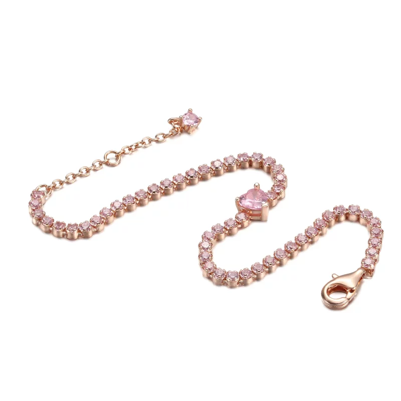 (afbeelding voor) PANDORA Sprankelend Hart Tennisarmband - 580041C01 - Bekijken 3