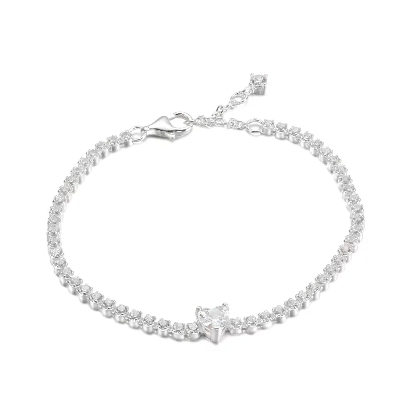 (afbeelding voor) PANDORA Sprankelend Hart Tennisarmband - 590041C01 - Bekijken 2