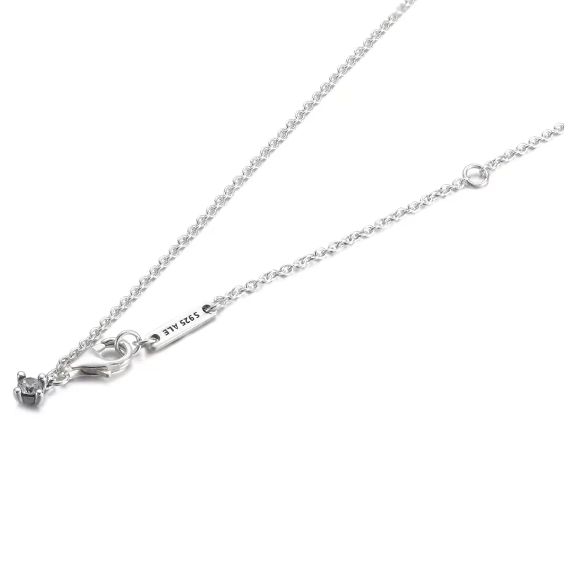 (afbeelding voor) PANDORA Sprankelende Halsketting met Ronde & Vierkante Hanger - 390048C01 - Bekijken 4