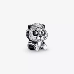 (afbeelding voor) PANDORA Sprankelende Schattige Panda Bedel - 790771C01