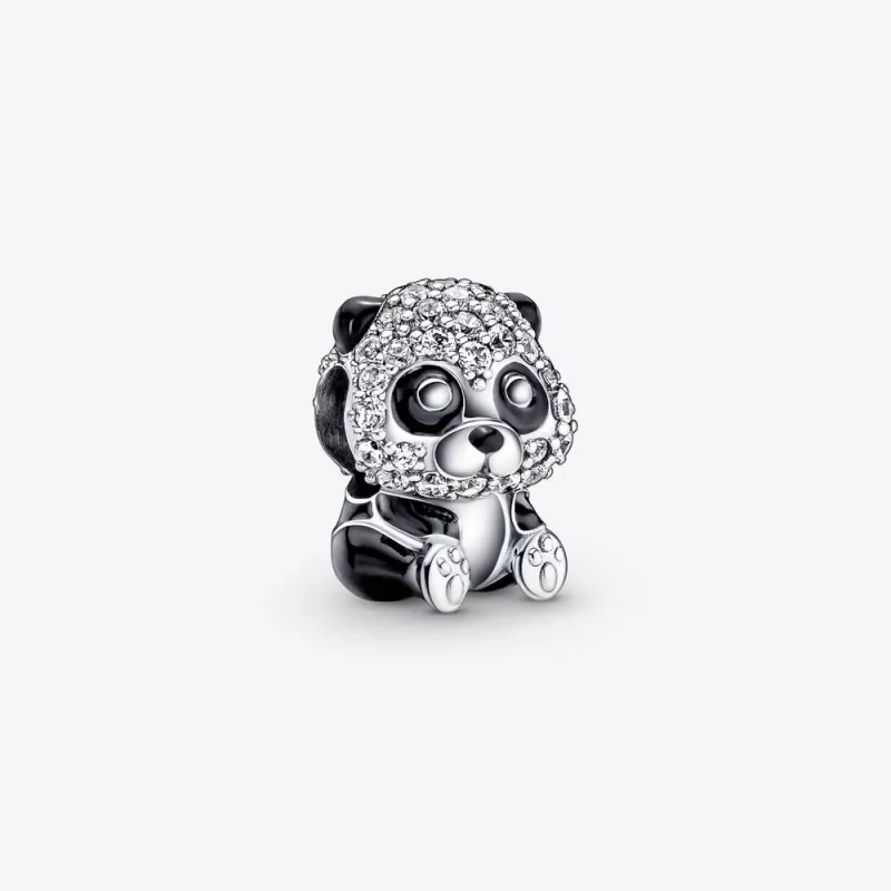 (afbeelding voor) PANDORA Sprankelende Schattige Panda Bedel - 790771C01
