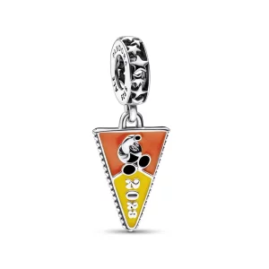 (afbeelding voor) Disney Parks Pandora 2023 Mickey Mouse Pennant IJsco Bar Hanger Bedel NIB - P-D-3883