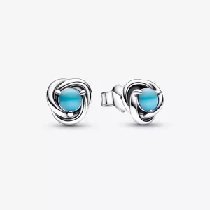 (afbeelding voor) PANDORA December Turquoise Blauwe Eeuwige Cirkel Oorknopjes - 292335C02