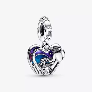 (afbeelding voor) PANDORA Disney Pixar Wall-E & Eve Glow-in-the-dark Dangle Charm - 792518C01