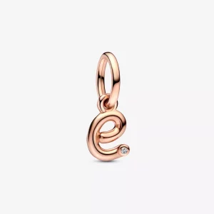 PANDORA Letter E Script Alphabet Dangle Charm - 782463C01 (afbeelding voor) PANDORA Letter E Script Alphabet Dangle Charm - 782463C01