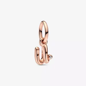 PANDORA Letter U Script Alphabet Dangle Charm - 782479C01 (afbeelding voor) PANDORA Letter U Script Alphabet Dangle Charm - 782479C01