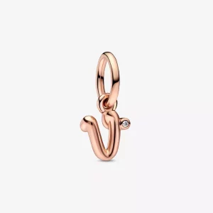 (afbeelding voor) PANDORA Letter V Script Alphabet Dangle Charm - 782480C01