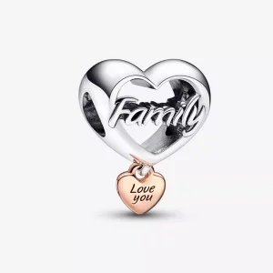 (afbeelding voor) PANDORA Love You Family Hart Bedel - 782326C00