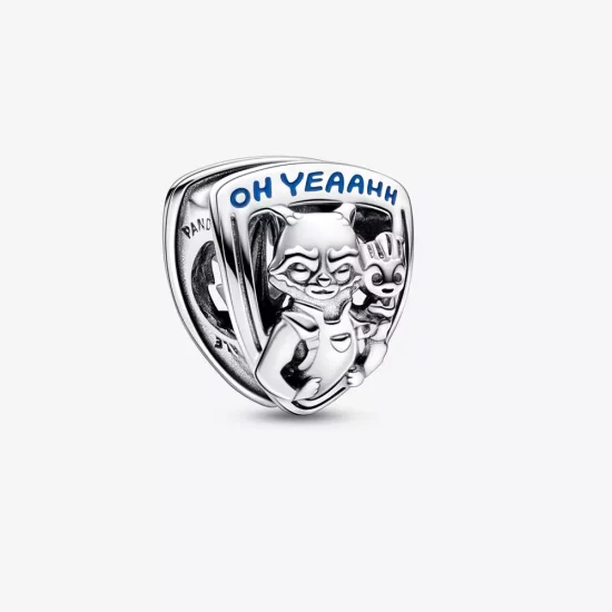 (afbeelding voor) PANDORA Marvel Guardians of the Galaxy Rocket Raccoon & Groot Embleem Bedel - 792565C01