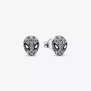 (afbeelding voor) PANDORA Marvel Spider-Man Mask Pavé Stud Oorbellen - 292354C01