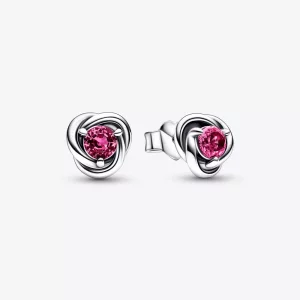 (afbeelding voor) PANDORA Oktober Roze Eeuwigheid Cirkel Stud Oorbellen - 292334C05