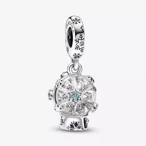 (afbeelding voor) PANDORA Sneeuwvlok Sneeuwbol Hanger Bedel - 792369C01