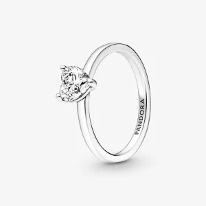 (afbeelding voor) PANDORA Sprankelende Hart Solitaire Ring - 191165C01