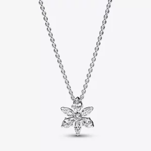 PANDORA Sprankelende Herbarium Cluster Hanger Ketting - 392387C01 (afbeelding voor) PANDORA Sprankelende Herbarium Cluster Hanger Ketting - 392387C01