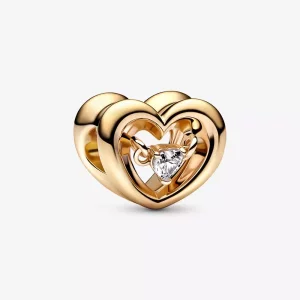 (afbeelding voor) PANDORA Stralend Hart & Zwevende Steen Bedel - 762493C01