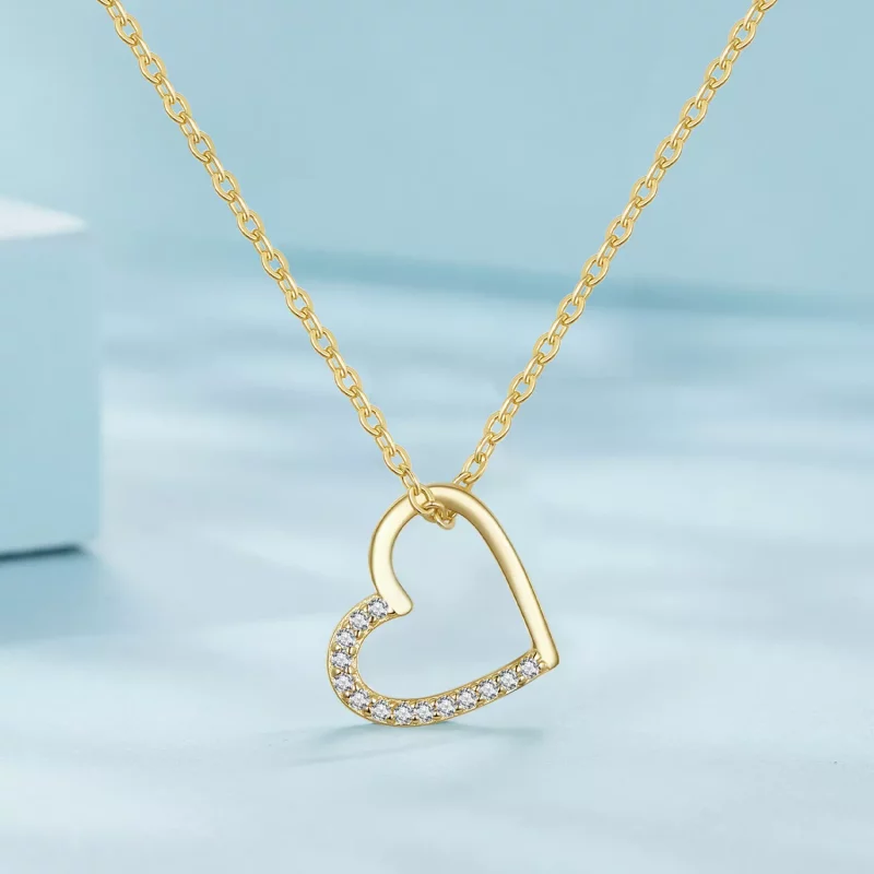 (afbeelding voor) Pandora Stijl 14K Hart Halsketting - SCN347-B - Bekijken 2