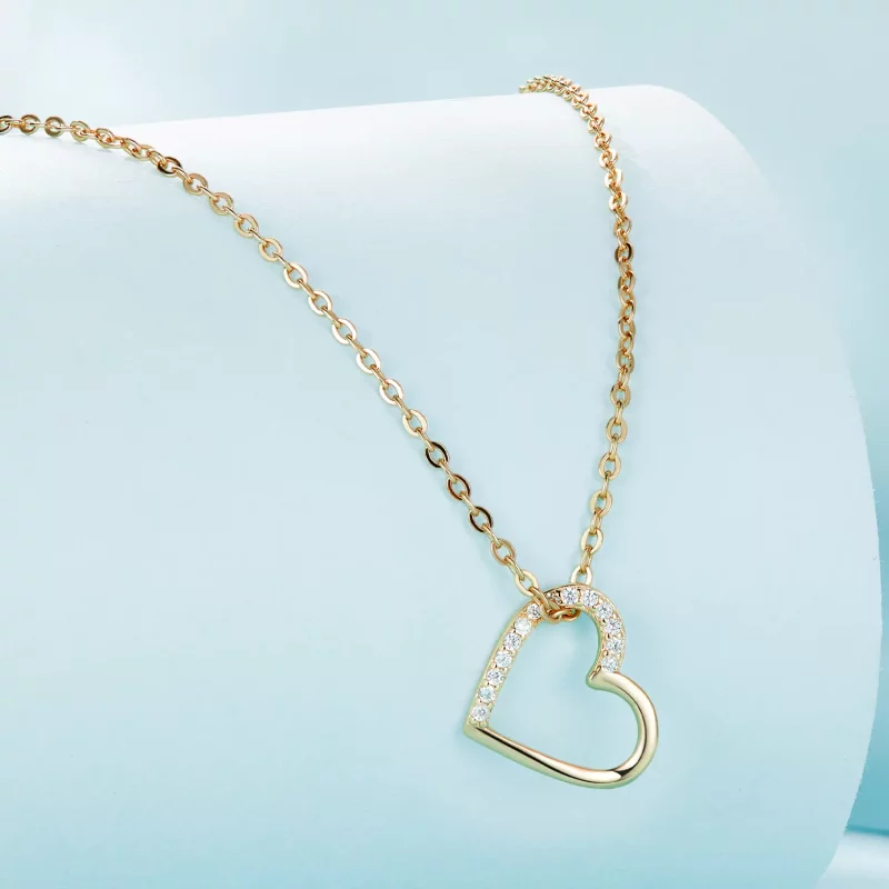 (afbeelding voor) Pandora Stijl 14K Hart Halsketting - SCN347-B - Bekijken 3