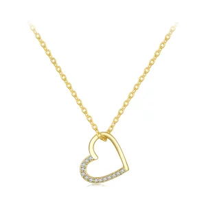 Pandora Stijl 14K Hart Halsketting - SCN347-B (afbeelding voor) Pandora Stijl 14K Hart Halsketting - SCN347-B
