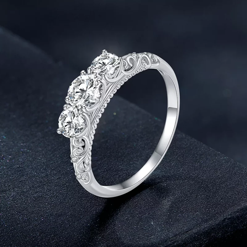 (afbeelding voor) Pandora Stijl 3 Stenen Ring - MSR009 - Bekijken 2